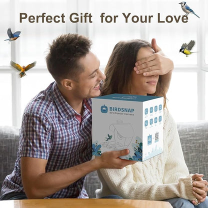 birdsnap® MON - Bird Feeder with Camera, 2K Detachable Video Bird Feeder Live with 32GB Card Fruit Fork, AI Identify Feather Species, Auto Record in Backyard, Ideal Gift for Birds Lover