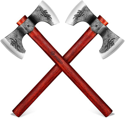 NEDFOSS Thor 16" Throwing Axe 2 Pack, Professional Throwing Axes and Tomahawks. Perfect for Axe Throwing Game for Backyard, Recreation, Competition, Gifts for Men Women（2pcs）