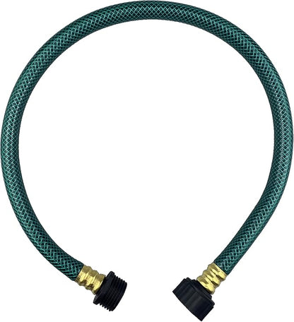 PVC Garden Hose 1/2 Inch, Flexible Water Hose with Male and Female Fittings, No Leaking, Heavy Duty, for Household, Outdoors, Lawns, Patio (2 FT, Green, Plastic Fittings)