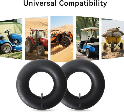 HXYCNNA 2 Pack 4.50-12 4.00-12 Inner Tube Heavy Duty with TR13 Straight Stem for Golf Carts Tractor Hand Trucks, Wheelbarrows, Mower