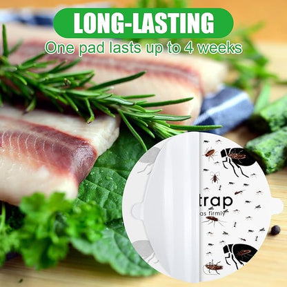 Flea Trap Refill Discs Sticky Fly Trap Refill Glue Board Refills Double Layer Adhesive Nontoxic Odorless Pest Control Replacement Sticky Glue Pads 7.1 Inch for Bugs Flies(30 Pcs)
