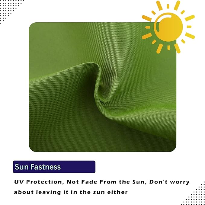 idee-home Outdoor Pillows with Inserts Included, Patio Outside Square Pillows Waterproof Set of 2, 18 x 18 inch Green