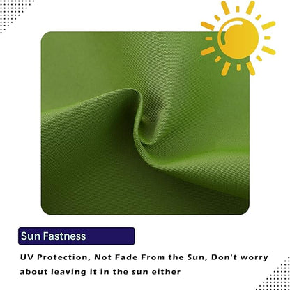 idee-home Outdoor Pillows with Inserts Included, Patio Outside Square Pillows Waterproof Set of 2, 18 x 18 inch Green