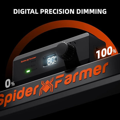 Spider Farmer SE1500 LED Grow Light 150W, Samsung LM301H EVO Diodes, 2025 Upgraded Remote App Control, 2x2ft Coverage Full Spectrum Dimmable Bar Style Grow Lamp for Indoor Plants