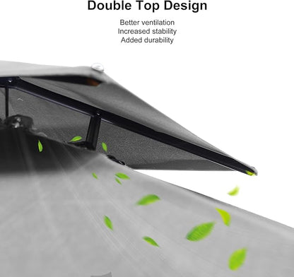 PURPLE LEAF 12 FT Cantilever Patio Umbrella Outdoor Umbrella with 330lbs Base Large Square Windproof Offset Umbrella for Pool Deck Garden, Pebble Grey