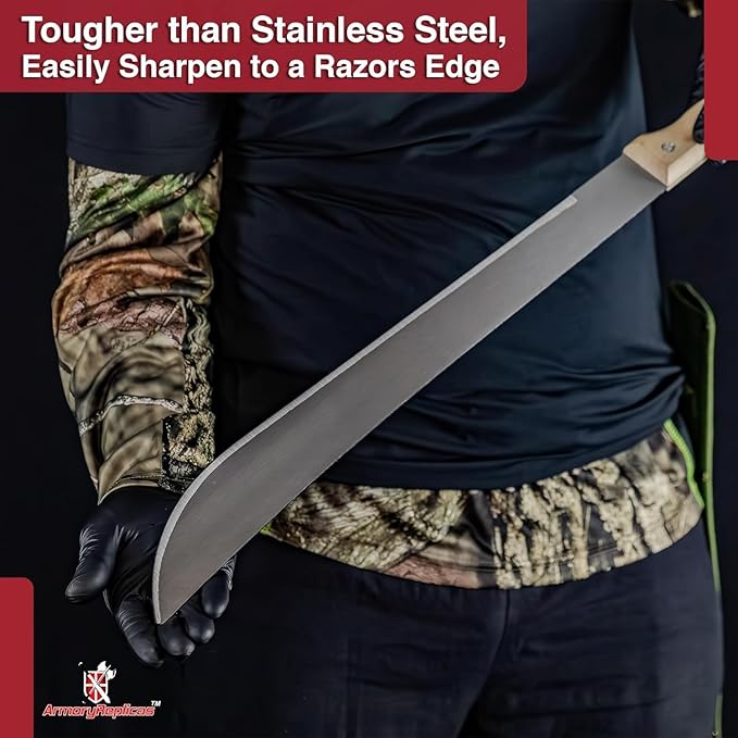 Armory Replicas Full Tang Machete Knife - Multipurpose Outdoor Camping Tool