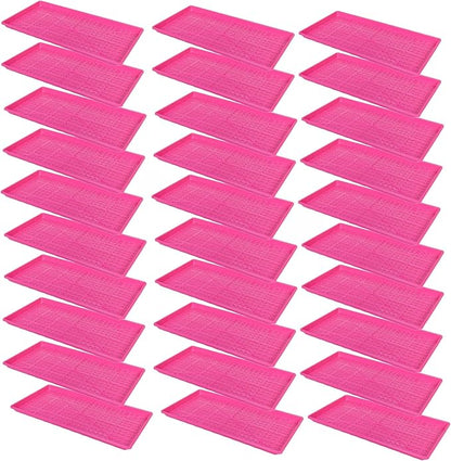 SUNPACK 10" x 20" Heavy Duty Mesh Plastic Seed Starting Tray, Magenta, 1" (Pack of 30) - Ensures Water Drainage and Aeration, Perfect for Greenhouses or Indoor Gardening