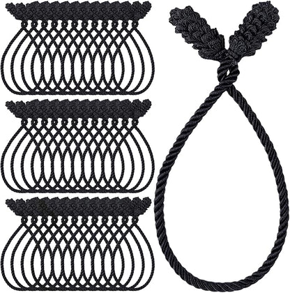 Shappy 36 Pieces Christmas Garland Banister Ties Christmas Decorative Reusable and Flexible Twist Ties for Garland, Banister Home Decoration (Black)