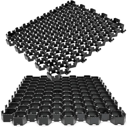Standartpark Vodaland Permeable Pavers - HexPave Grass & Gravel Permeable Paver System - 100% Recycled PPE Plastic Pavers, Handles 27,000 lbs, 1" Depth, 1450 s.f / 488 Units