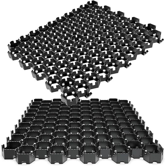 Standartpark Vodaland Permeable Pavers - HexPave Grass & Gravel Permeable Paver System - 100% Recycled PPE Plastic Pavers, Handles 27,000 lbs, 1" Depth, 1450 s.f / 488 Units