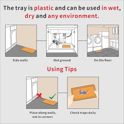 16 Pack Sticky Mouse Trap Rat Traps Indoor, Peanut Taste Pheromone Mouse Traps Indoor for Home, Glue Sticky Traps for Mice and Rats, Snake(Large Size)