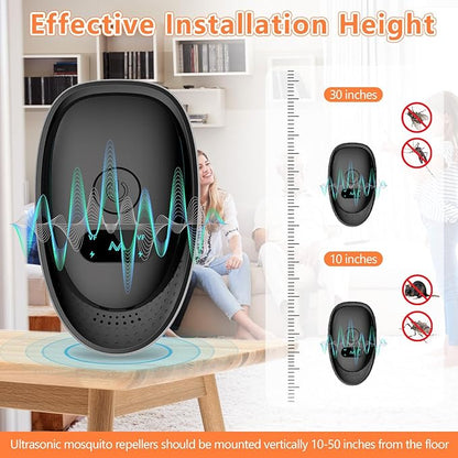 2025 Upgraded Ultrasonic Repellent Indoor, Mouse Traps Insert Plug in, Pest Control Repellent Ant,Roach,Rodent, Mouse, Bugs, Mosquito, Spider, for Home, Office, Warehouse 6 Packs