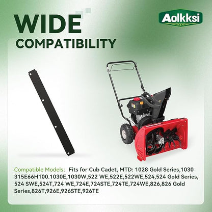 790-00120-0637 24" Snow Blower Shave Plate/Scraper bar Replacement for MTD 2 Stage Snow Thrower 784-5581A