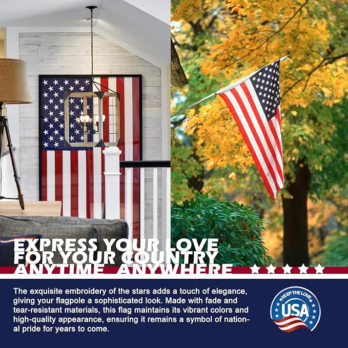 Huge American Flag 12x18 FT for Outdoor - All-Weather Heavy Duty Durable USA Flag - Fade Resistant Outside Banner Flag (Extra Large 12x18 FT)