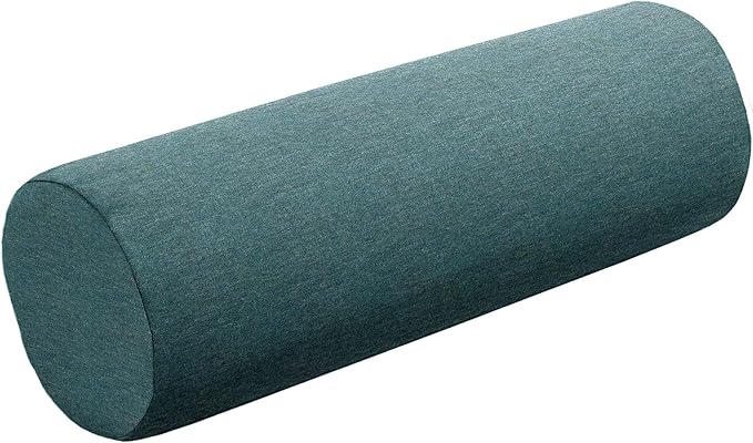 Cushion Source 20" x 6" Sunbrella Bolster Pillow, Indoor/Outdoor Decorative Support Pillow, Fade and Water Resistant, Sunbrella Elements Cast Lagoon