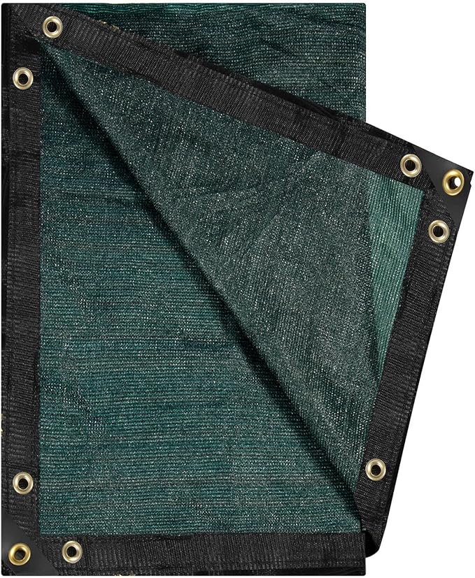 e.share 90% Heavy Duty Shade Cloth for Garden, 10 Ft X 8 Ft Sun Shades Outdoor Patio with Grommets for Plant Covers,Porch Screen,Pergola Shade Cover,Greenhouse,Green