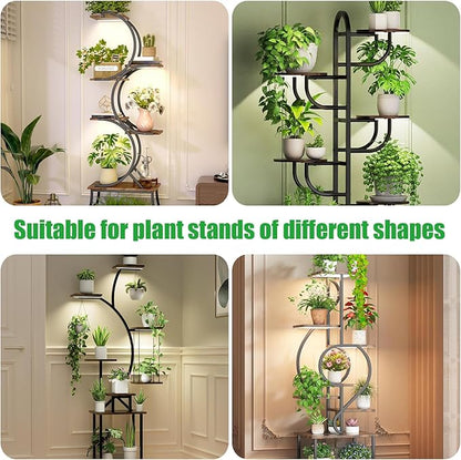 10.2'' 3 Head Grow Light Strips, LED Grow Lamps for Indoor Plants, Full Spectrum 3000K, Plant Light with 3/9/12H Timer, 10 Dimmable Levels for Seedling Succulent, Match for Plant Shelf