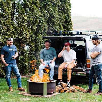 Breeo Smokeless Fire Pit (X Series 30, Corten Steel) | 34.5 inch Smokeless Firepit for Outside | 94 Pounds | Ideal for Families Compatible with Wide Range of Breeo Accessories