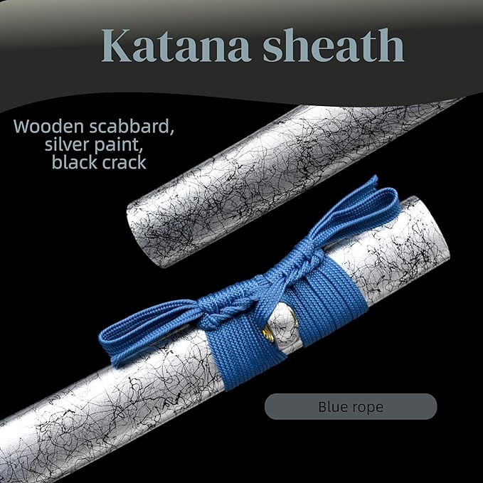 A True Samurai Sword, Made of 1095 high Carbon Steel with Sharp Blades, Suitable for Martial Artists and Players to Collect, Full of Tang Dynasty