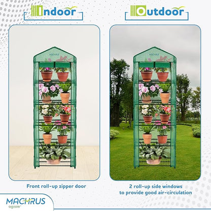 Ogrow® Mini Portable Greenhouse, with Cover and 5 Tier Shelves