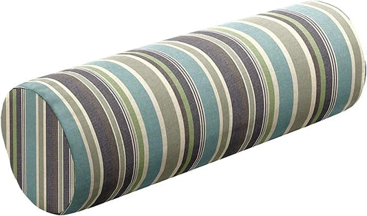 Cushion Source 20" x 6" Sunbrella Bolster Pillow, Indoor/Outdoor Decorative Support Pillow, Fade and Water Resistant, Sunbrella Brannon Whisper