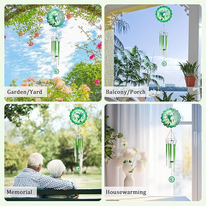 Hummingbird Wind Chimes with Wind Spinner, Christmas Birthday Gifts for Women Mom Friends Teacher, Humming Bird Windchimes, Outdoor Hanging Decor Clearance for Garden Patio Backyard Porch