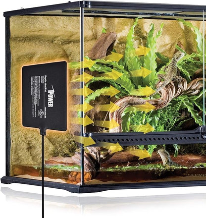 iPower 6x8 Inch Reptile Heat Pad Under Tank Heater, Energy-Efficient & Waterproof Design Terrarium Warmer Mat for Turtles, Lizards, Snakes, 2 Pack
