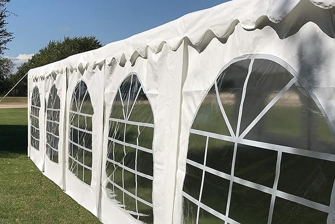 DELTA 32'x20' Budget PE Party Tent + (3) Long Storage Bags,Tents for Parties, Large Canopy Carpas para Fiestas, Big Wedding Party Event Tents with Waterproof Top for Patio Outdoor Garden Events