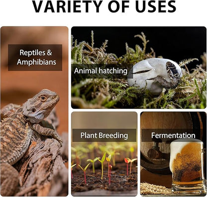 Reptile Heat Mat Thermostat for Reptiles Heating Pad，Thermostat, Digital Thermostat Connectable Heating Device, Waterproof Heating Pad Thermostat for Reptiles, Turtles, Lizards, Frogs, Snakes, Plants