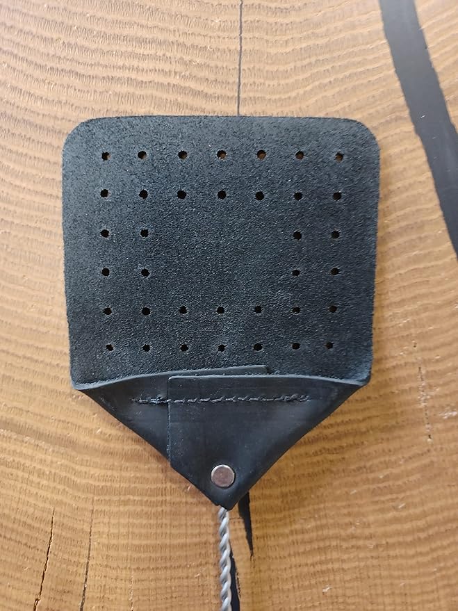 Leather Fly Swatter Set (2 Pack) – 17” Amish-Made Fly Swat w/Real Leather Paddle – Fly Swatters Multi Pack w/Metal Handle – Bug Swatter, Mosquito Swatter, Wasp Swatter (Black)