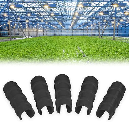 80PCS 1 inch Greenhouse Clips Black Greenhouse Clamps Black Plastic Clamps Garden Buildings Tube Clips for PVC Pipe Greenhouse Films, Sunshade Nets, Shelters, Farming, Gardening