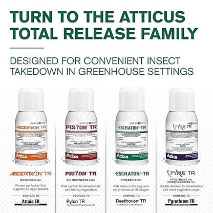 Atticus Eschaton TR Greenhouse Fogger (2oz Can) - Total Release Etoxazole Insecticide/Miticide - Kills Mites and Suppresses Whiteflies (12 Pack)