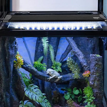 REPTI ZOO UVB Light for Reptile 10.0, 18 inch UVB Reptile Light Bulb with Dimming for Desert Animal Bearded Dragon Snake Gecko Lizard Iguanas Turtles Chameleons, LED Lamp Fixture Controller (12W)