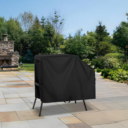 Unicook Griddle Cover for Blackstone 22 Inch and 17 Inch Griddle with Hood and Stand, Heavy Duty Waterproof Outdoor BBQ Grill Cover with Sealed Seam, Black