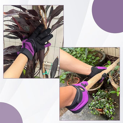 Gardening Gloves for Men and Women, Thorn Proof & Puncture Resistant Working Gloves, Gloves for Safety Work and Gardening, Gardening Gifts, Synthetic Leather Spandex Mechanic with Touchscreen Support