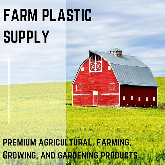 Farm Plastic Supply - 6 Mil White Plastic Sheeting - Overwintering Film, 6 Mil White Plastic Film, Greenhouse Plastic, Durable Plastic Sheeting (16' x 10')