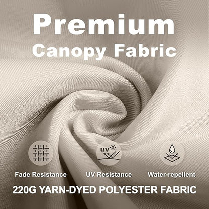 11FT Cantilever Umbrella with Base Large Curvy Outdoor Aluminum Offset Umbrella w/ 360° Rotation, UV Resistant Canopy for Patio, Garden, Backyard, Beige