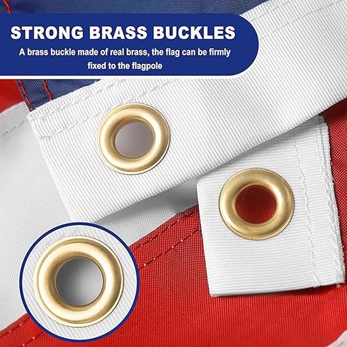 Heavy Duty 600D Nylon,Heavy Duty American Flags 3x5,Non Fading American Flag,Flag For Front Porch, Longest Lasting,Embroidered Stars, Brass Grommets,Sewn Stripes-Unmatched Durability in Any Weather