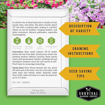 Indoor Garden Vegetables Hydroponic Apartment Garden - Non-GMO Heirloom Vegetable Varieties for Small-Space Patio Garden - Hydroponics-Friendly - Plant Indoors or Outdoors - Survival Garden Seeds