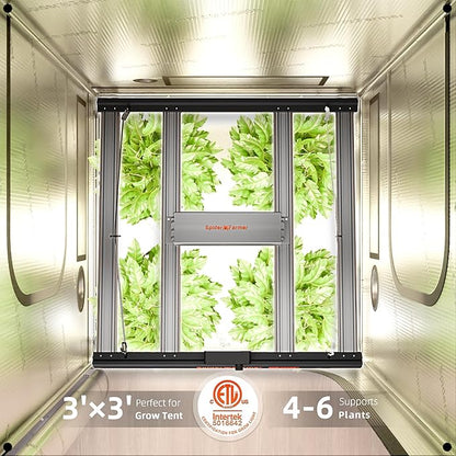 Spider Farmer G3000 Cost-Effective LED Grow Lights 300W, 3x3ft Coverage Full Spectrum Dimmable Bar Style Growing Lamp for Indoor Plants, 2025 2025 Upgraded App Remote Control