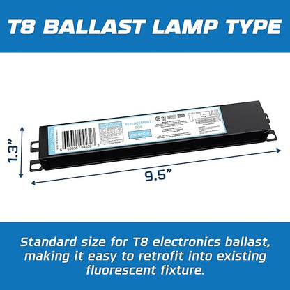 OHLECTRIC 10 Pack - Replacement for ICN4P32-SC 3&4 Lamp - T8 Fluorescent Ballast, Electronic Ballast Replacement 120-277 Volt, Instant Start - Standard and Energy Efficient Ballasts - UL Approved