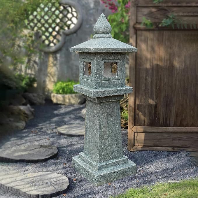 Solar-Powered Pagoda Lamp