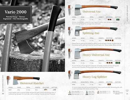 1844 Helko Werk Germany Vario Heavy Log Splitter - Splitting Axe for Splitting Wood Firewood-Head 6.5 Pound Handle 36 Inch (Log Splitter) #10058