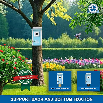 Bird Houses for Outside, Ice Blue Bird House, Bluebird Houses for Outside, Garden Decoration Birdhouses for Outdoors, Bluebird Finch Swallow Wren Chickadee