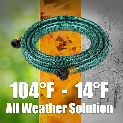 Garden Hose Leakproof for Gardener: 1/2” PVC Water Hoses with GHT Fittings - 25 FT No Kink and Flexible for Outdoor Watering
