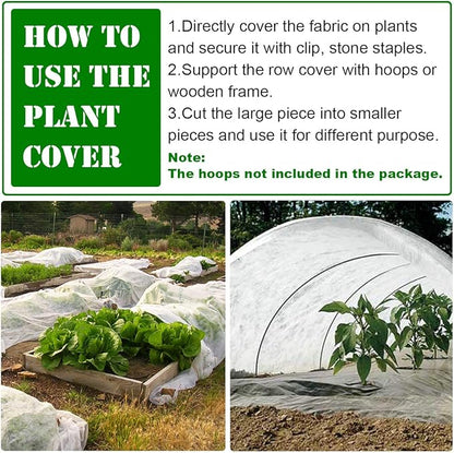 Plant Covers, 8Ft x 24Ft Reusable Floating Row Cover, 1oz Freeze Protection Plant Blankets for Cold Weather, Garden Winterize Cover for Winter Frost Protection, Thickened 1 oz Garden Quilt Cover