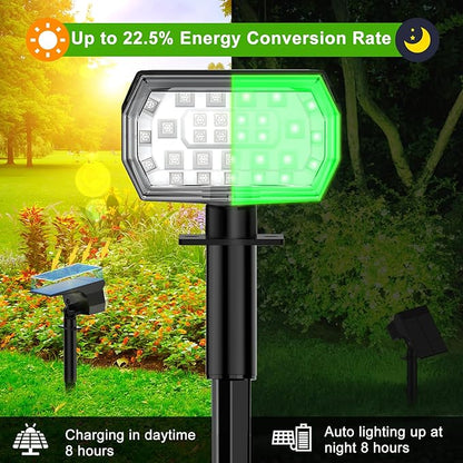 LANSOW Solar Spot Lights Outdoor Color Changing, [7 Modes/8 Pack] Christmas Landscape Spotlights, Solar Lights Outdoor Waterproof, Solar Powered Flood Lights for Outside Yard Garden Pathway