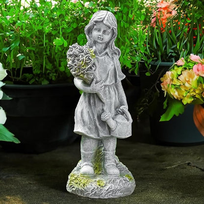 12.5” Solar Angel Fairy Night Garden Light Statue, Outdoor Lawn Decor, LED Yard Art, Patio Accent, Landscape Path Light, Waterproof, Unique Gift, Solar Powered Statue, Enchanting Sculpture