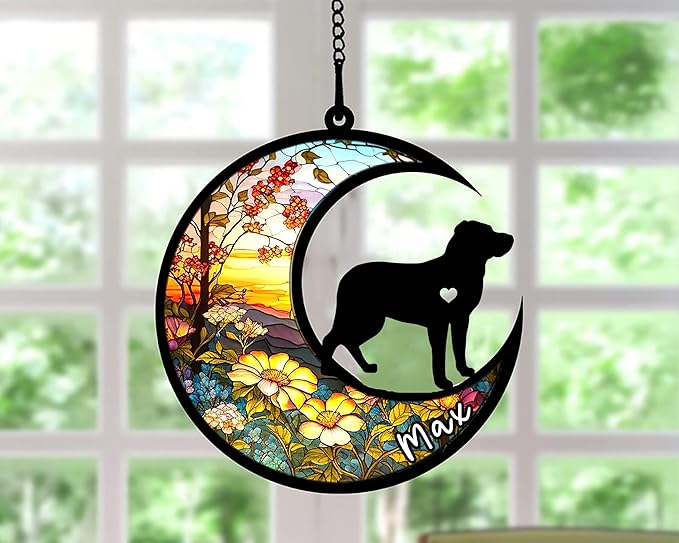 Personalized Dog Memorial, Custom Name Greater Swiss Mountain Dog Christmas Ornament with Name, Custom Breeds, Pet Loss Light Catcher, Gifts for Lovers Loss of Pet Sympathy on Mothers Day Christmas