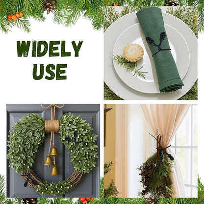 Shappy 36 Pieces Christmas Garland Banister Ties Christmas Decorative Reusable and Flexible Twist Ties for Garland, Banister Home Decoration (Black)